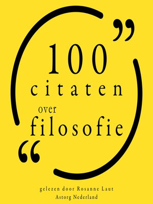 cover image of 100 citaten over filosofie